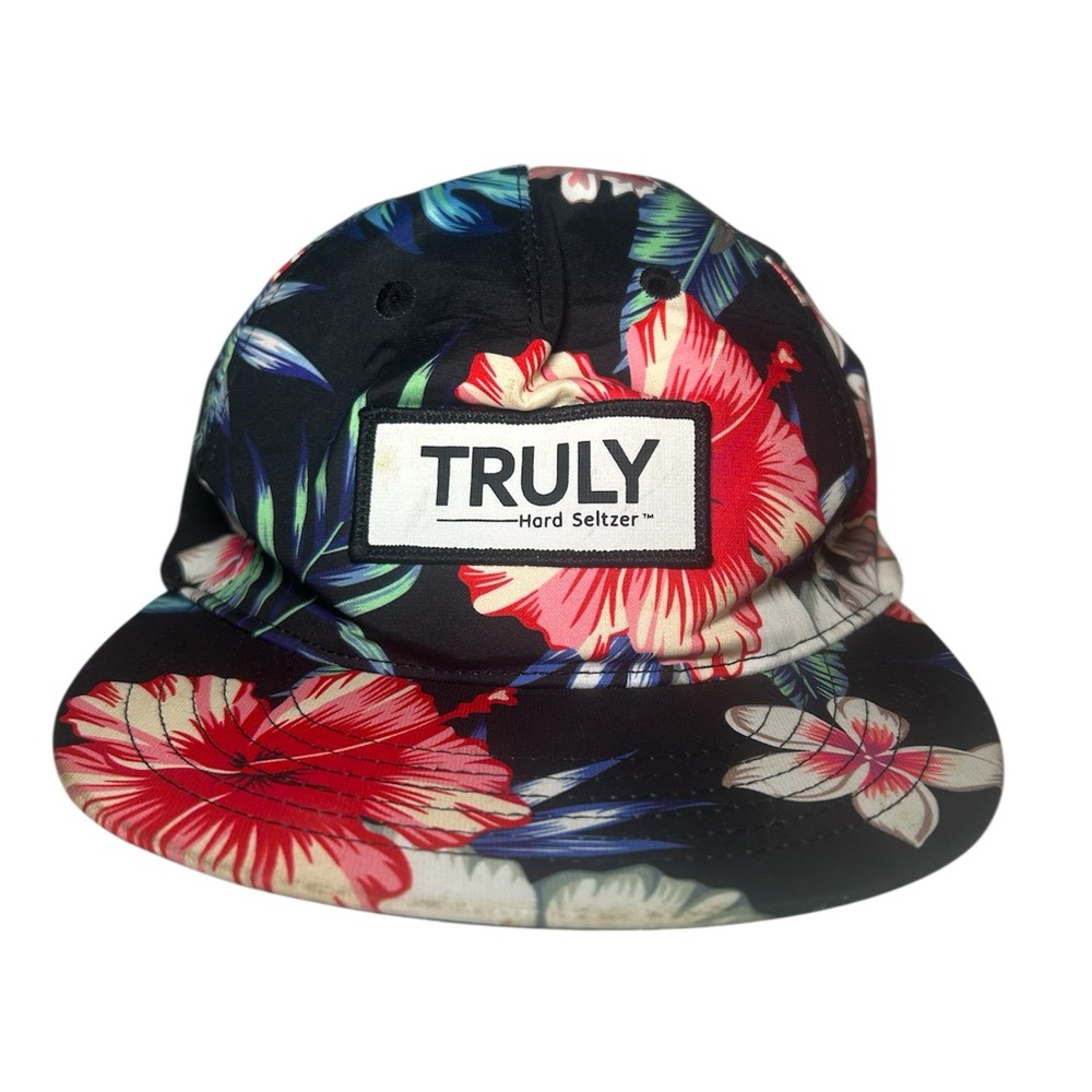 Truly Hard Seltzer Snapback Hat Multicolor One Size Adjustable Floral Print
